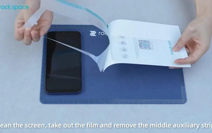 Como instalar o filme de tamanho médio