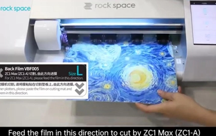 Como cortar filme de tamanho grande por ZC1-Max de plotter de corte inteligente de espaço de rocha?
