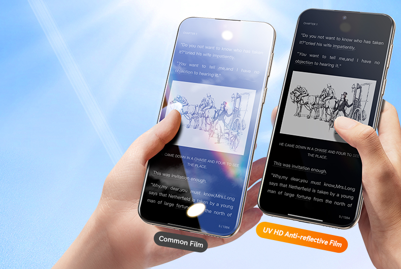 Transmitância de luz 95% em luz forte